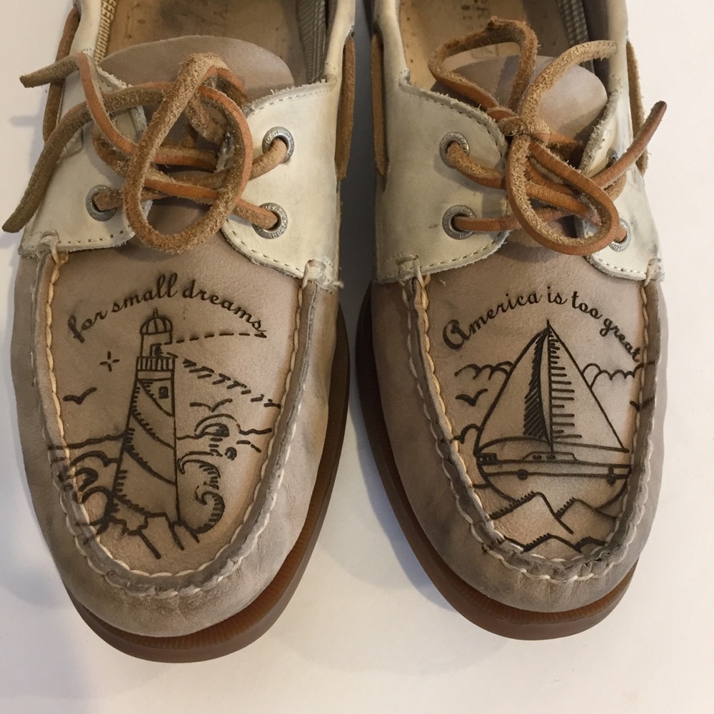 Sperry Leather Sailboat Flat Shoes 11